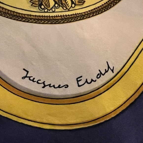 Hermes ‘Grand Apparat’ Scarf. 100% Silk.Equestrian motif. Artist Jacques Eudel. - Picture 5 of 16